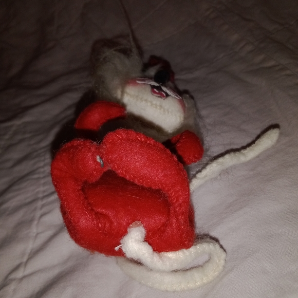 Vintage Annalee 1970 Santa Mouse Posable Doll 8" Tall Christmas - Picture 10 of 10